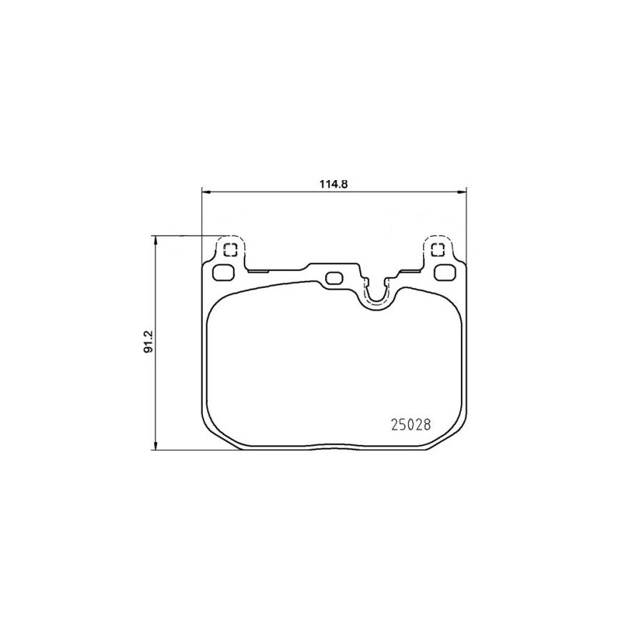 Brembo P 06 110 Brake Pad Set Prepared For Wear Indicator, With Anti-Squeak Plate