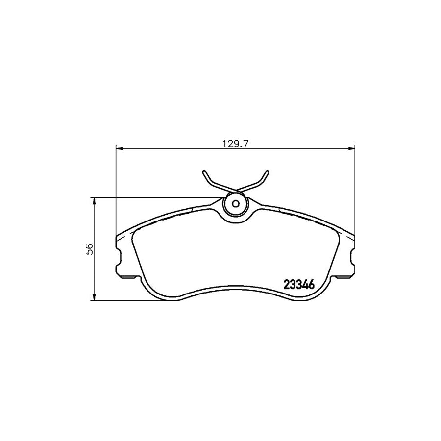 Hella 8DB 355 018 541 Brake Pad Set Not Prepared For Wear Indicator With Brake Caliper Screws