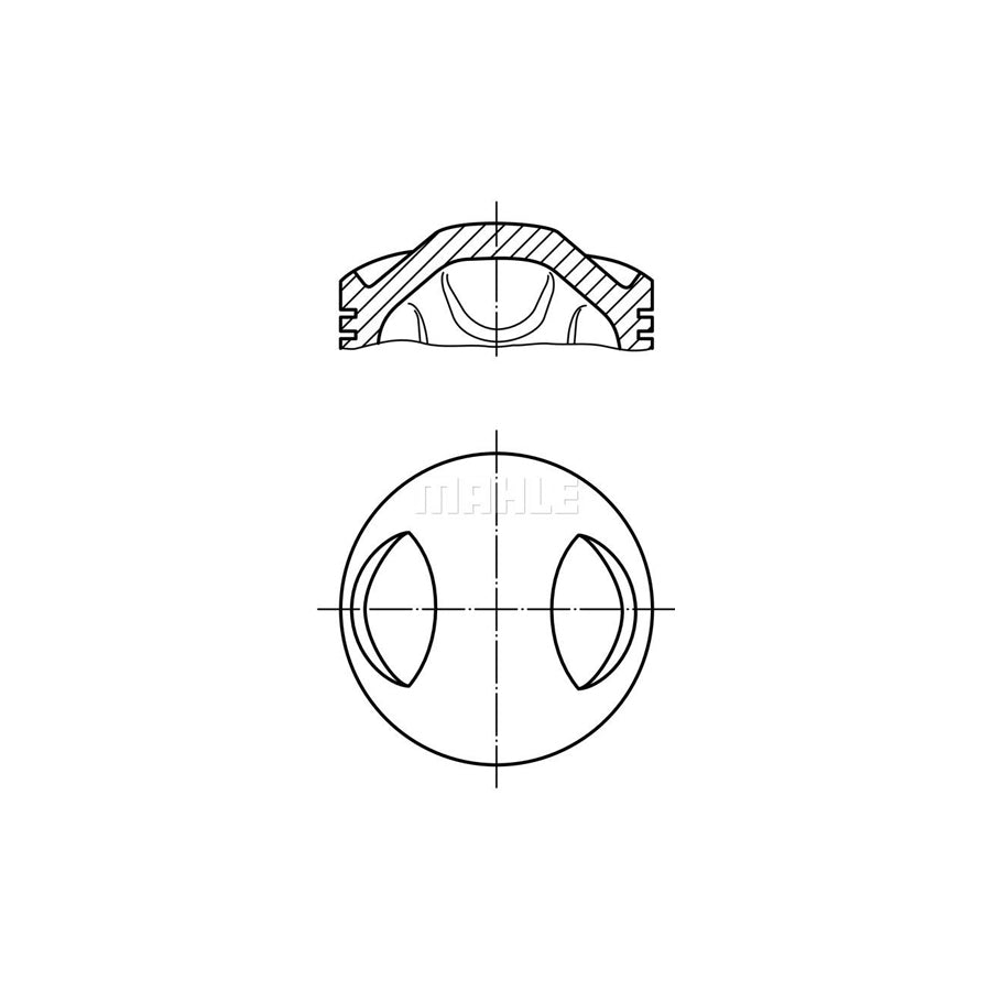 MAHLE ORIGINAL 503 04 00 Piston for PORSCHE 911 84,01 mm, without cooling duct