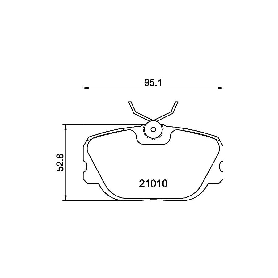 Hella 8DB 355 017 941 Brake Pad Set Not Prepared For Wear Indicator With Brake Caliper Screws