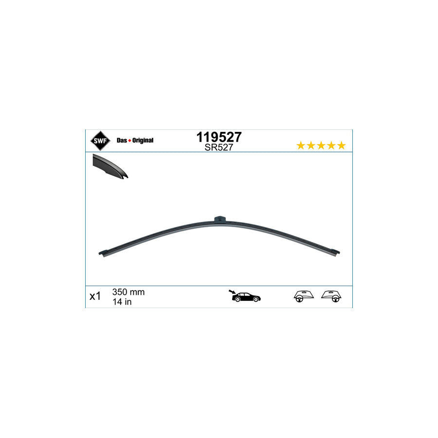Swf Visioflex Rear 119527 Wiper Blade | Duco Car Parts UK Car Parts