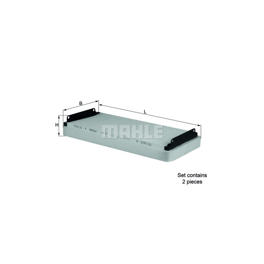 MAHLE ORIGINAL LA 47/S Pollen filter Particulate Filter