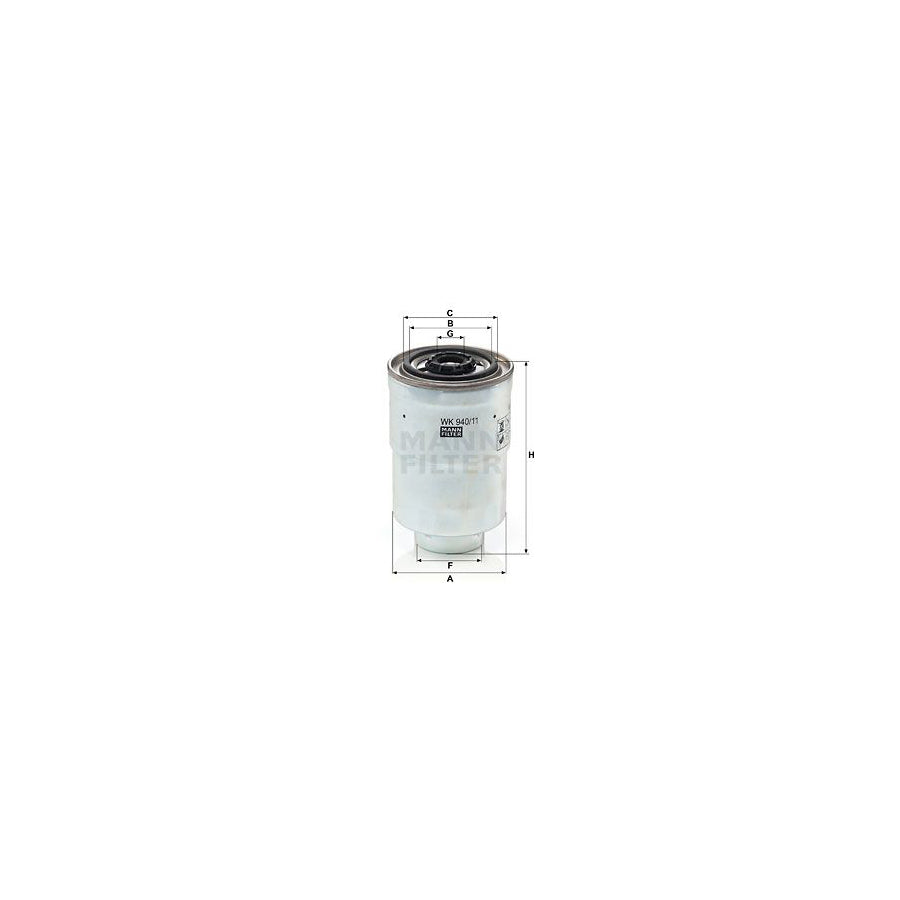 MANN-FILTER WK 940/11 x Fuel filter with seal