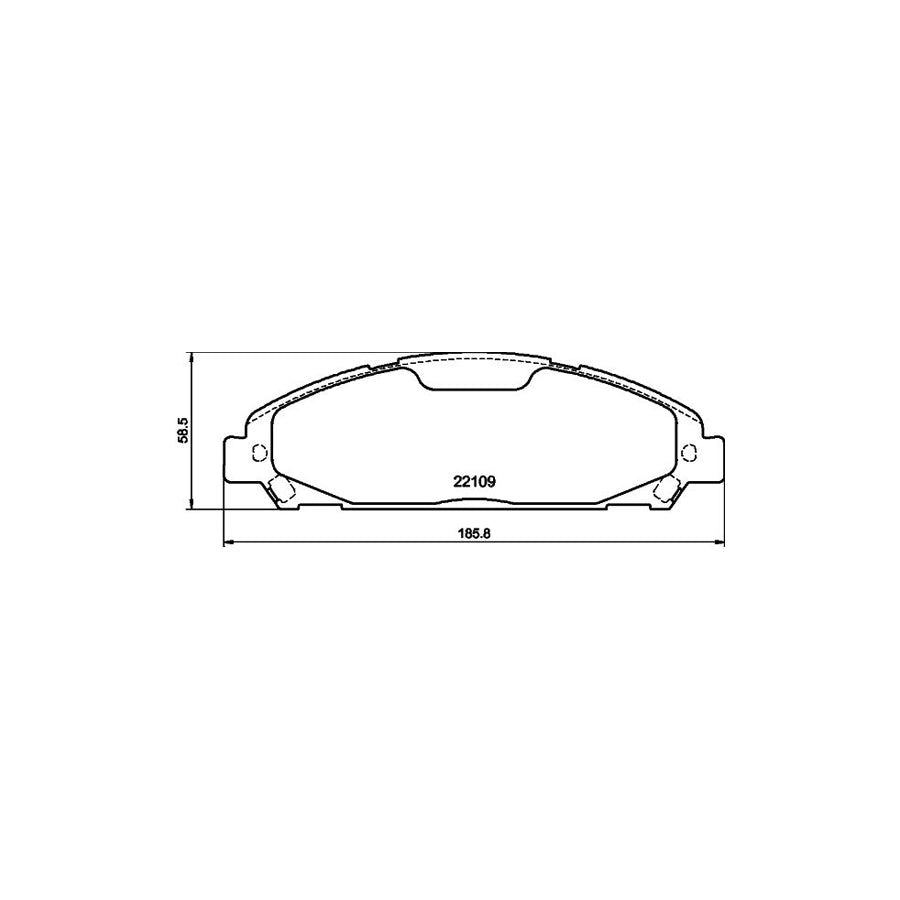 Hella 8DB 355 032 991 Brake Pad Set For Ford Usa Mustang With Acoustic Wear Warning