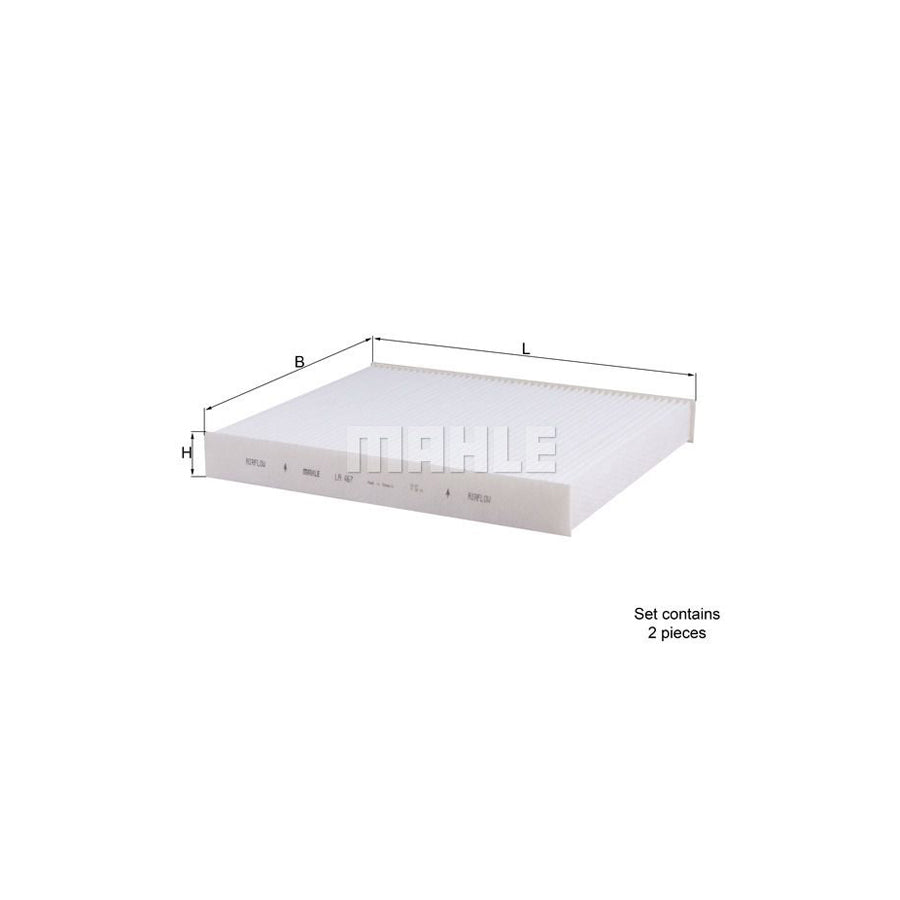 MAHLE ORIGINAL LA 467/S Pollen filter Particulate Filter
