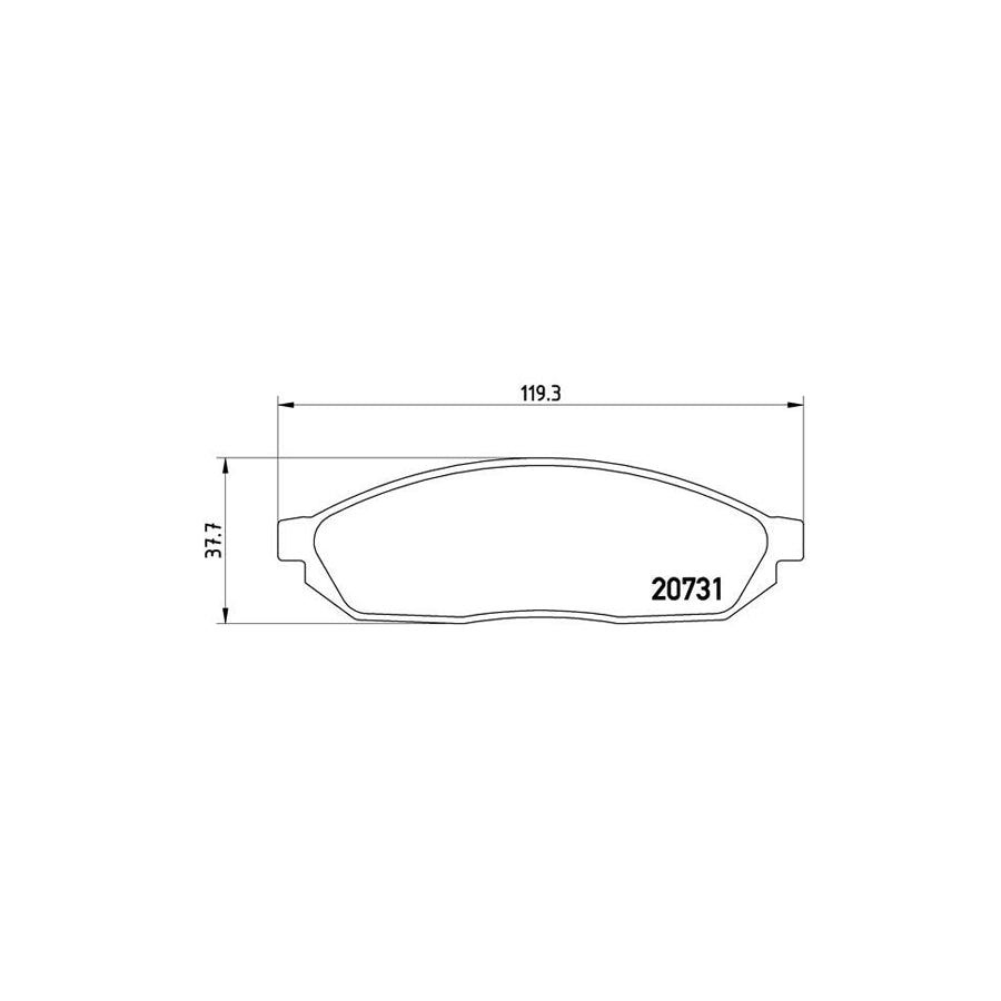 Brembo P 59 007 Brake Pad Set Excl Wear Warning Contact