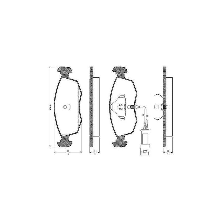 Bosch 0986Tb2092 Brake Pad Set Incl Wear Warning Contact With Accessories
