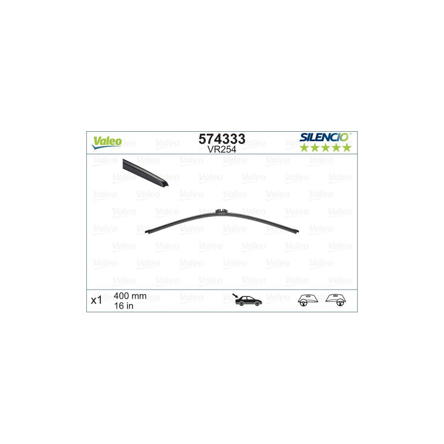 Valeo Silencio Rear, Silencio X.Trm 574333 Wiper Blade | Duco Car Parts UK Car Parts