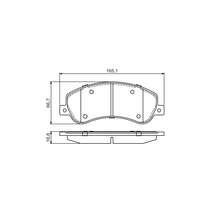 Bosch 0986495436 Brake Pad Set With Acoustic Wear Warning With Anti Squeak Plate With Mounting Manual BP2068