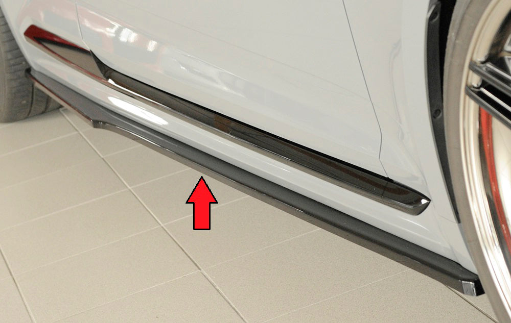 Rieger 00088208 Audi B9 F5 RS5 Right Side Skirt Splitter - Glossy Black