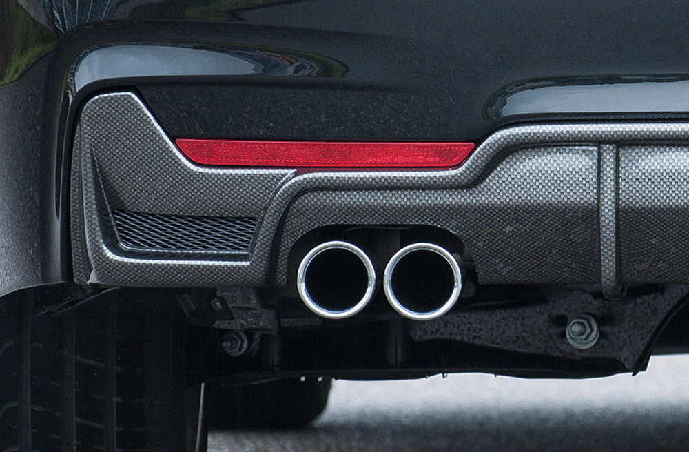 Rieger 00099265 BMW 4 Series F32 F33 F36 Rear Diffuser for Original Twin Tailpipe Left - Carbon-Look