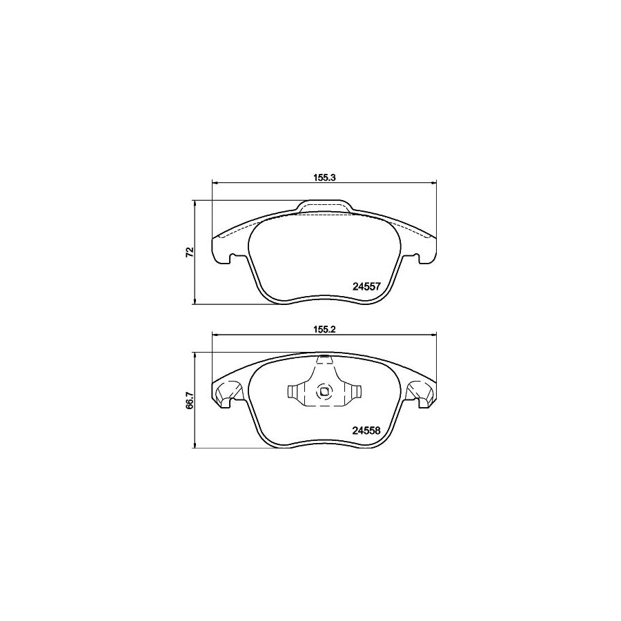 Hella 8DB 355 013 351 Brake Pad Set Not Prepared For Wear Indicator