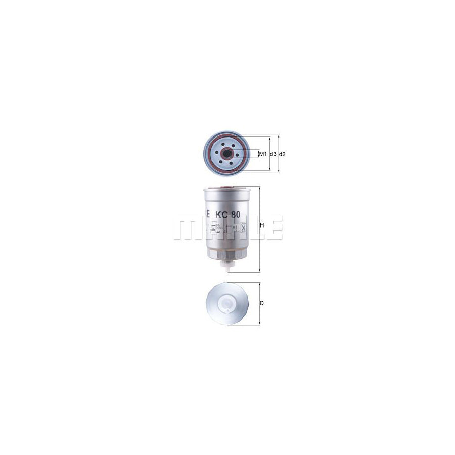 MAHLE ORIGINAL KL 109 Fuel filter for HONDA PRELUDE In-Line Filter