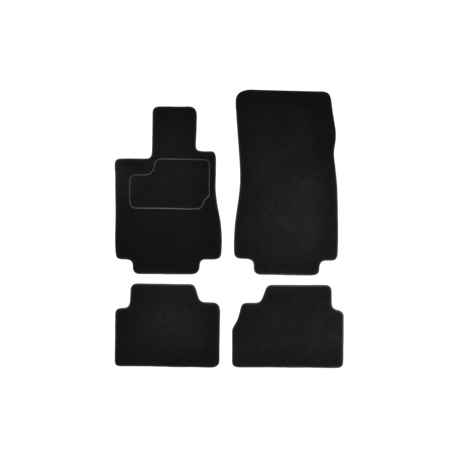 CUSTOPOL Tailored MER325C Floor mat set suitable for MERCEDES-BENZ S-Class Saloon (W220) Textile, Front and Rear, Quantity: 4, Black