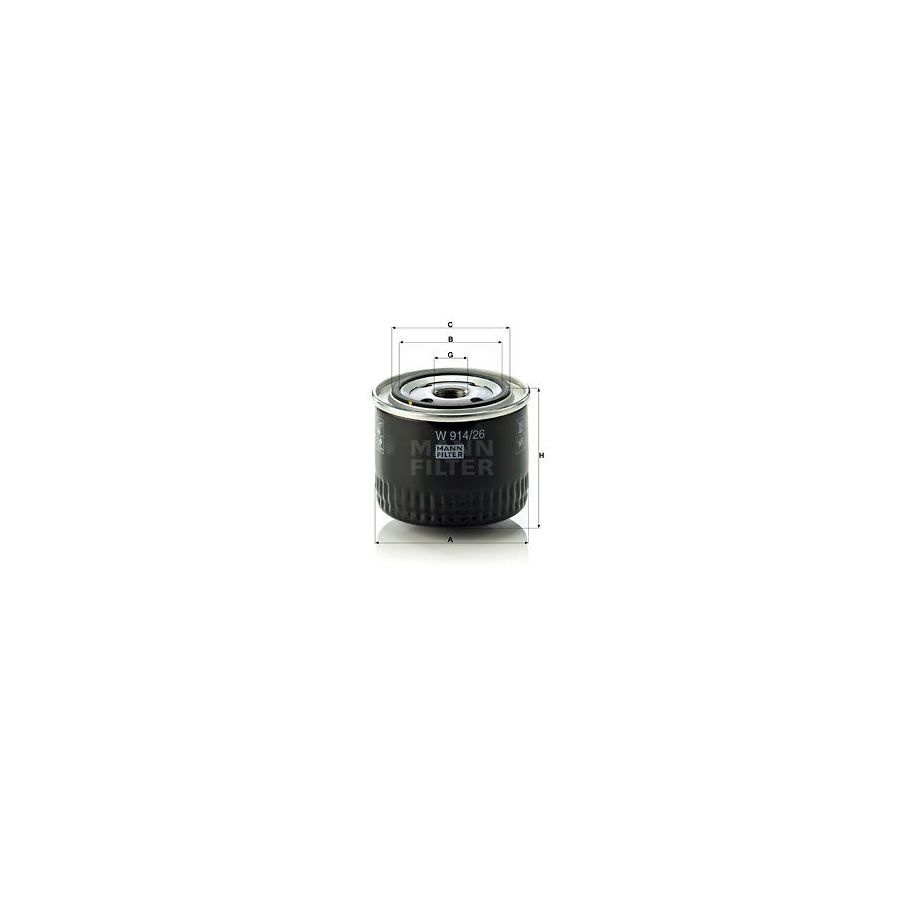 MANN-FILTER W 914/26 Oil Filter Spin-on Filter