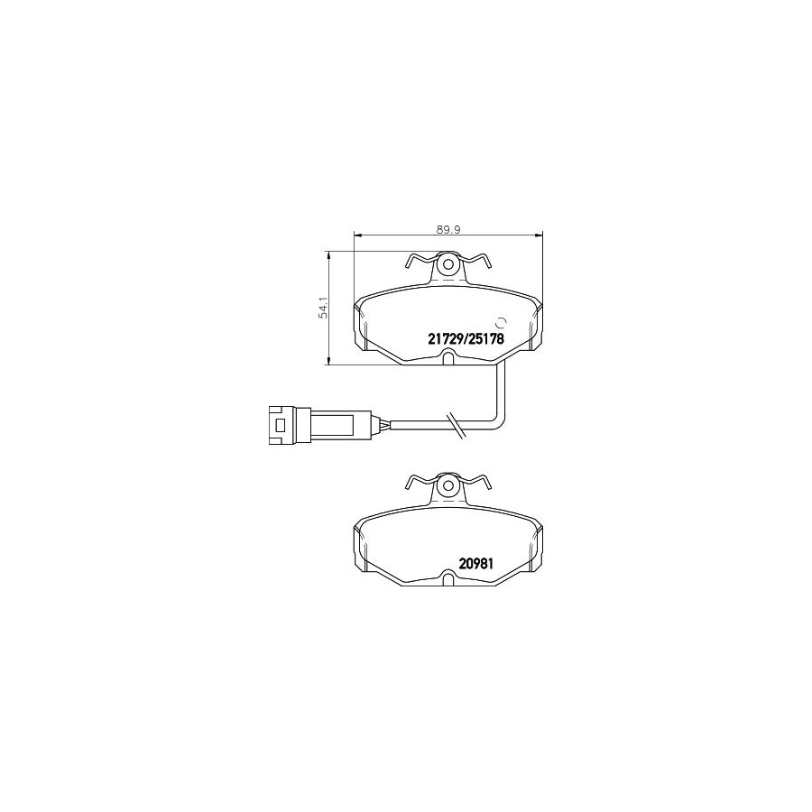 Hella 8DB 355 017-631 Brake Pad Set With Integrated Wear Warning Contact, With Brake Caliper Screws