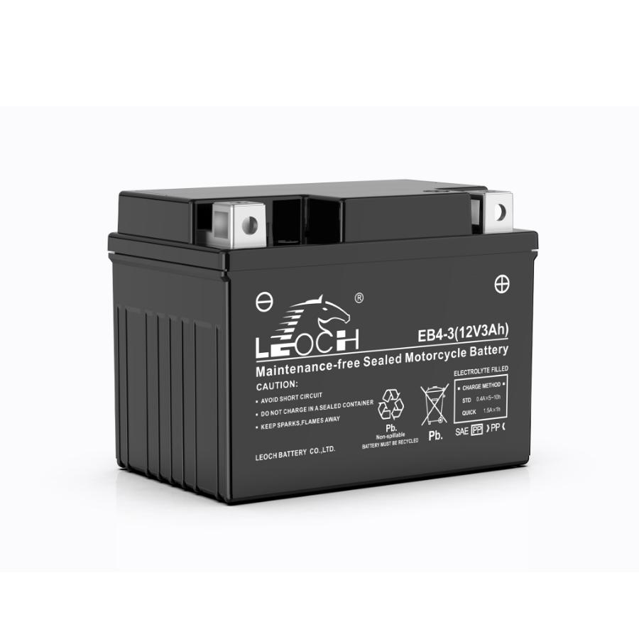 Leoch LT4-3 Powerstart AGM Motorcycle Battery