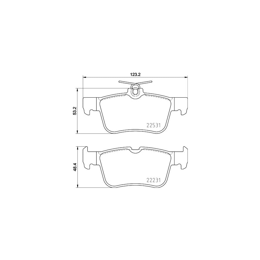 Hella 8DB 355 025 491 Brake Pad Set Not Prepared For Wear Indicator