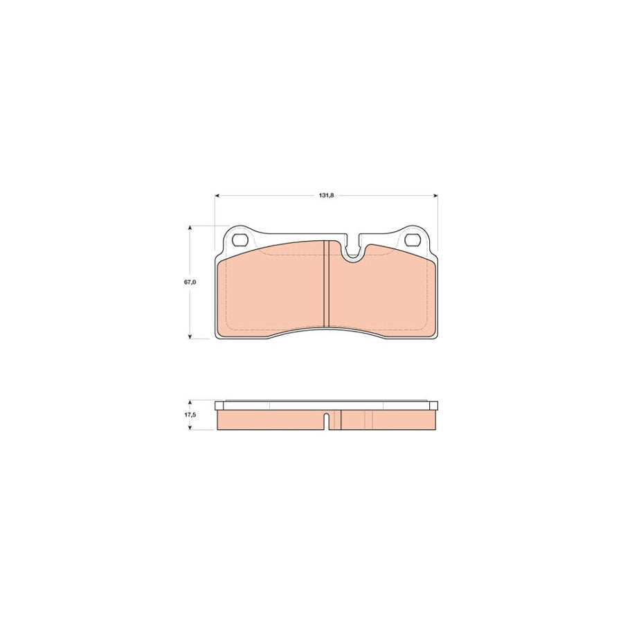 TRW Gdb1816 Brake Pad Set Prepared For Wear Indicator