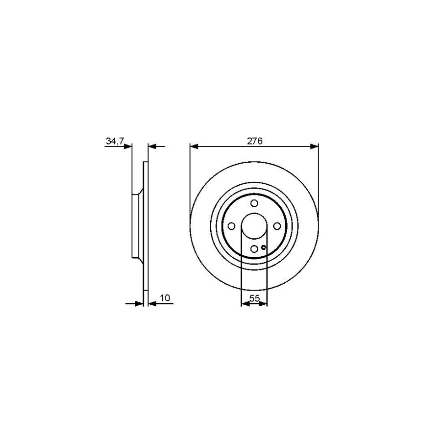 BOSCH 0 986 479 473 Brake Disc for MAZDA MX 5 II NB Solid Oiled