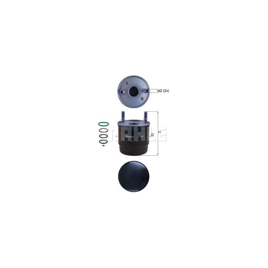 MAHLE ORIGINAL KL 1002D Fuel filter In-Line Filter