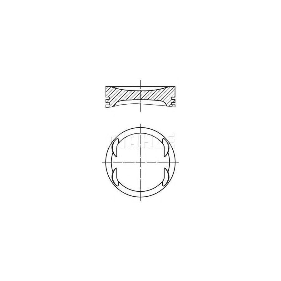 MAHLE ORIGINAL 0030300 Piston 96,5 mm, with piston rings