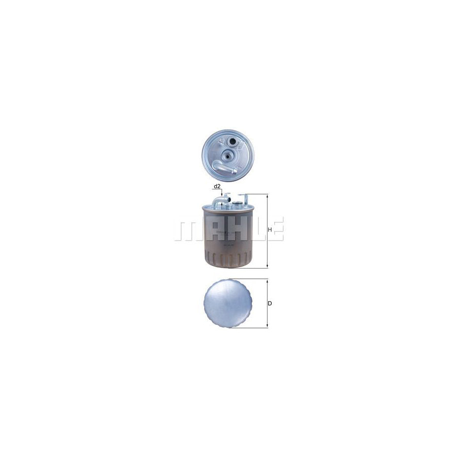 MAHLE ORIGINAL KL 100/1 Fuel filter In-Line Filter