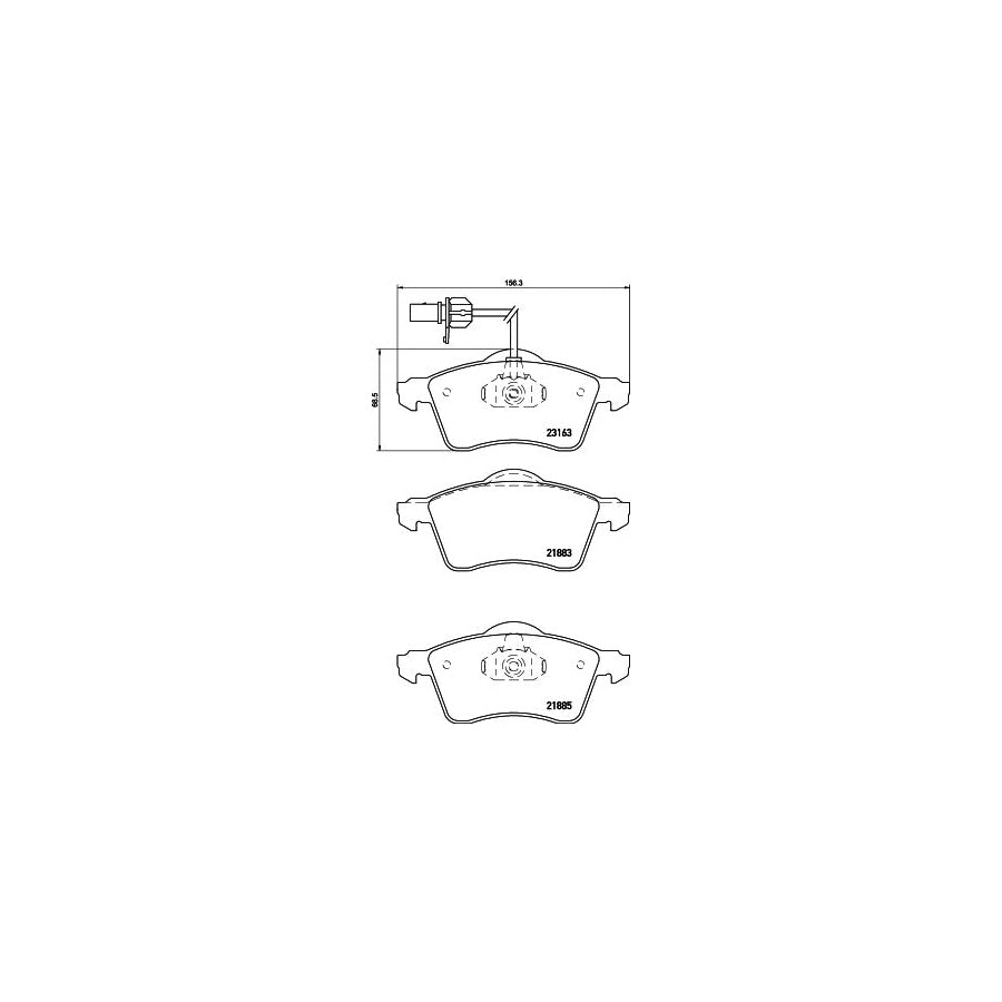 Hella 8DB 355 008 931 Brake Pad Set With Integrated Wear Warning Contact