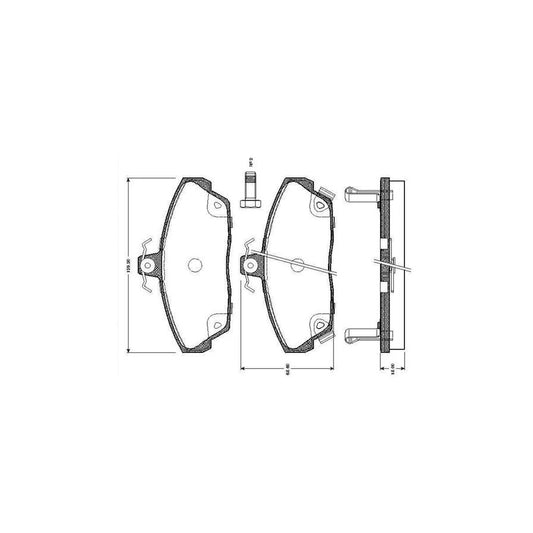 Bosch 0986Tb2190 Brake Pad Set Excl Wear Warning Contact With Bolts With Accessories
