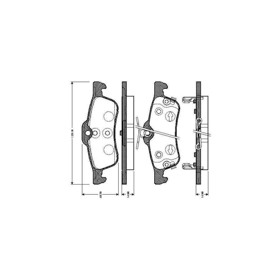 Bosch 0986Tb3073 Brake Pad Set Excl Wear Warning Contact With Accessories