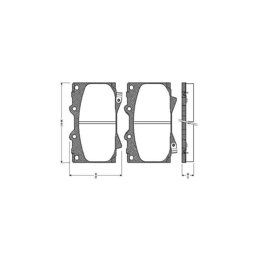 Bosch 0986Tb2348 Brake Pad Set Excl Wear Warning Contact With Accessories