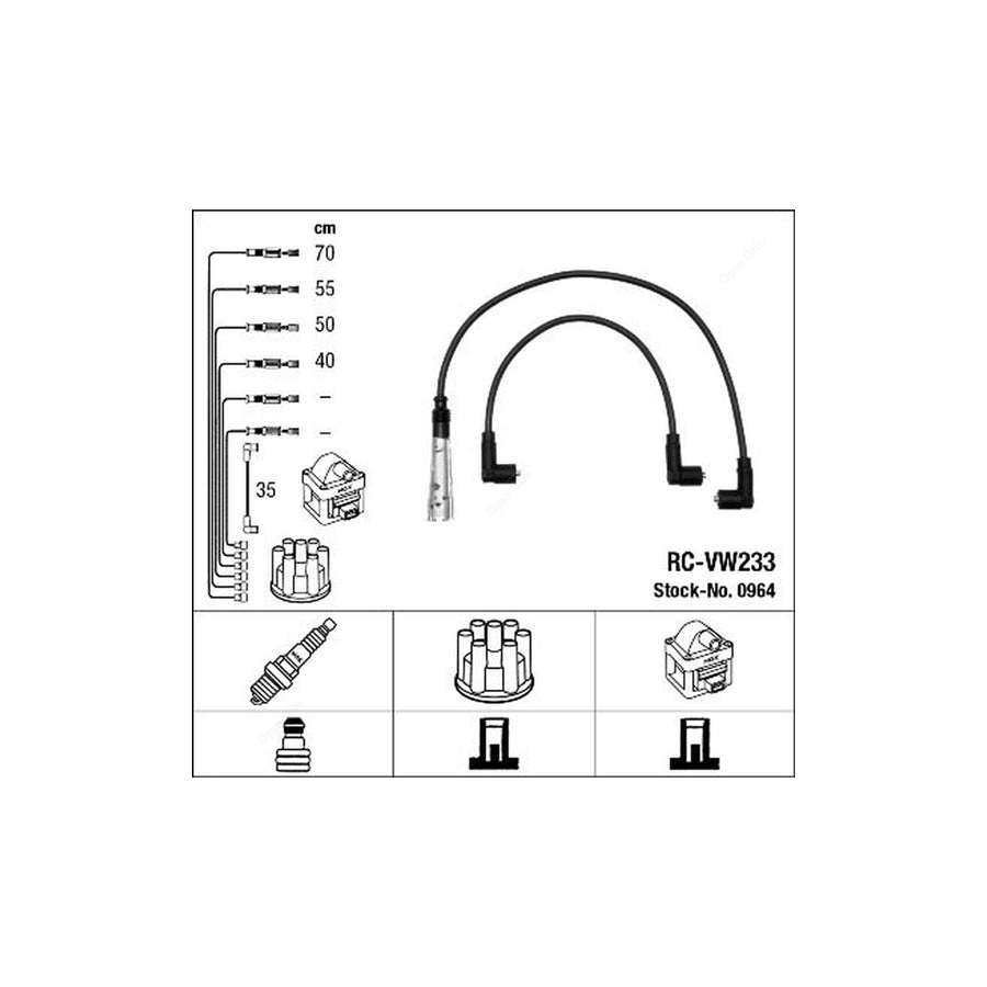 NGK Ignition Cable Kit RC-VW233 (NGK0964)