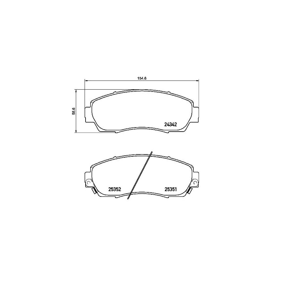 Brembo P 28 068 Brake Pad Set With Acoustic Wear Warning