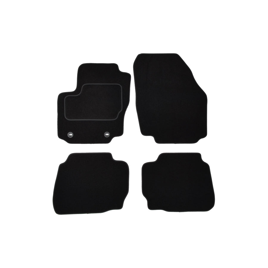 CUSTOPOL Tailored FOR255C Floor mat set for FORD Mondeo Mk3 Estate (BWY) Textile, Front and Rear, Quantity: 4, Black