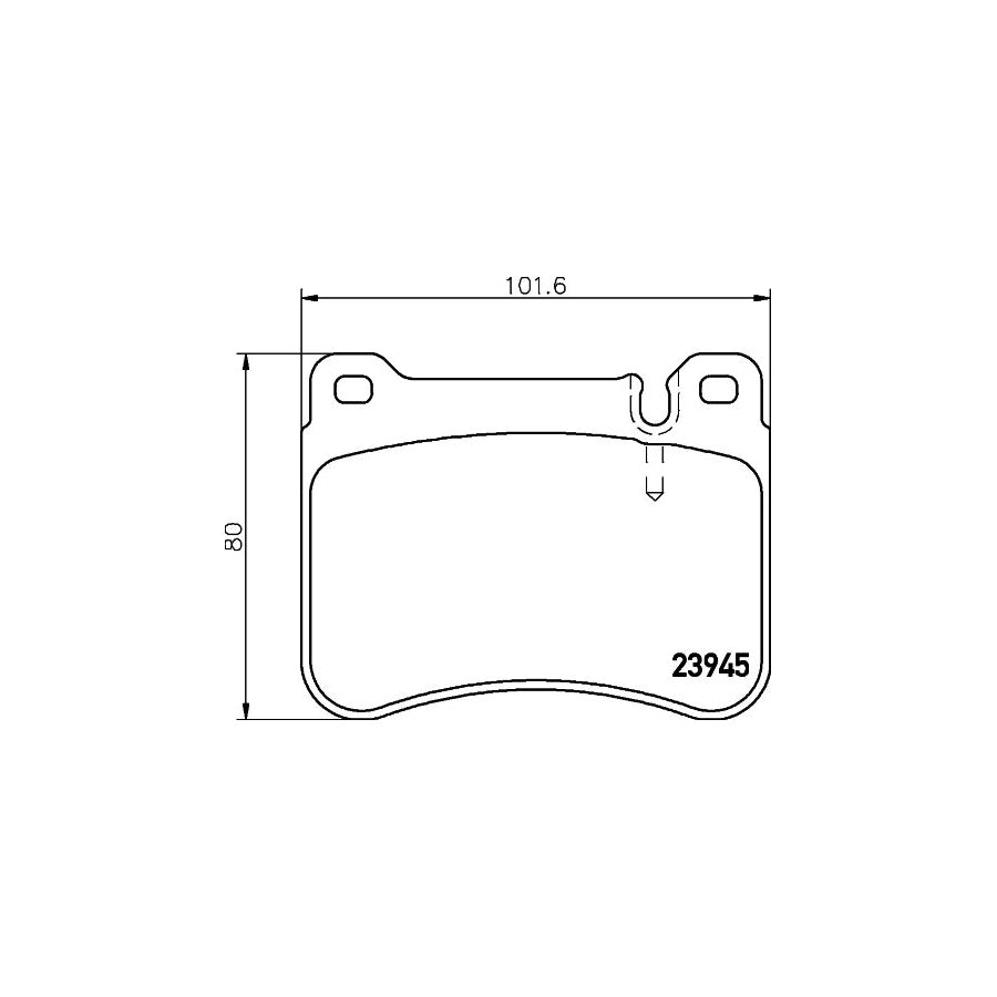 Hella 8DB 355 006 541 Brake Pad Set Prepared For Wear Indicator