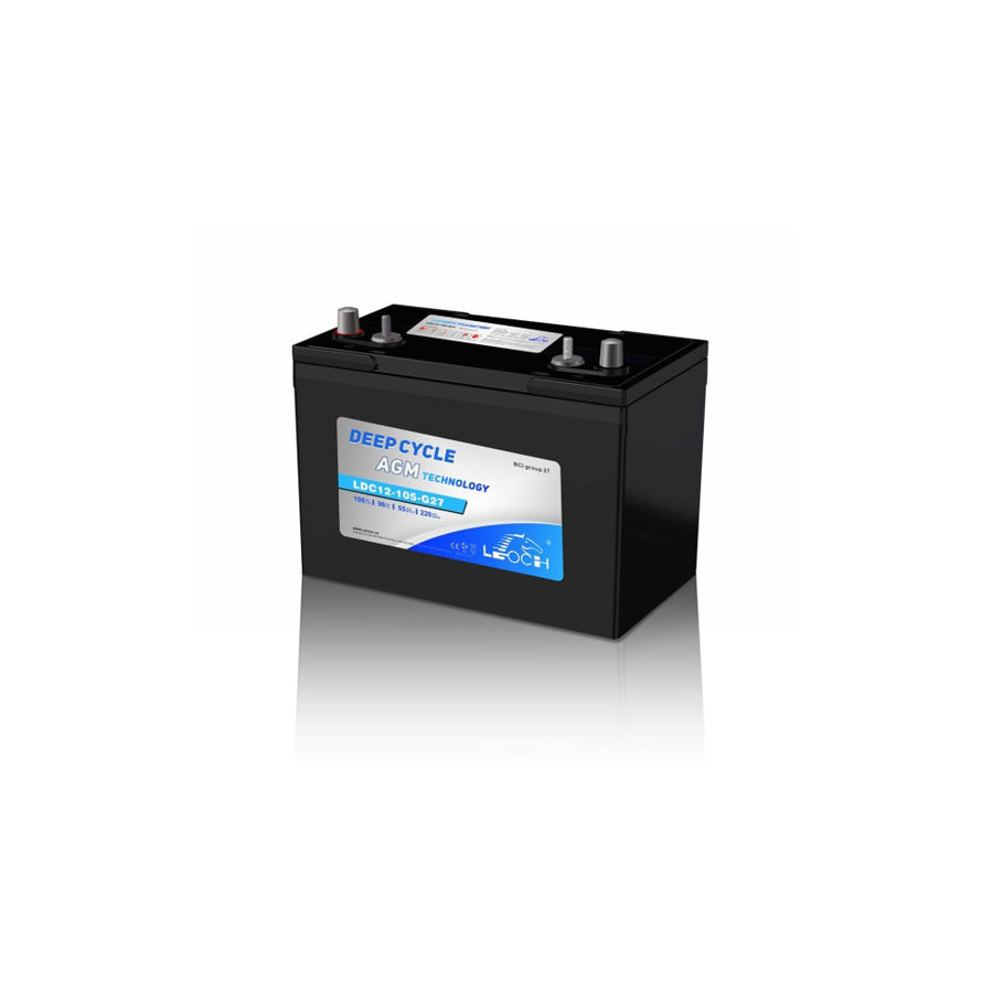 Leoch 12V 108Ah Deep Cycle AGM Battery - LDC12-105-G27-DT