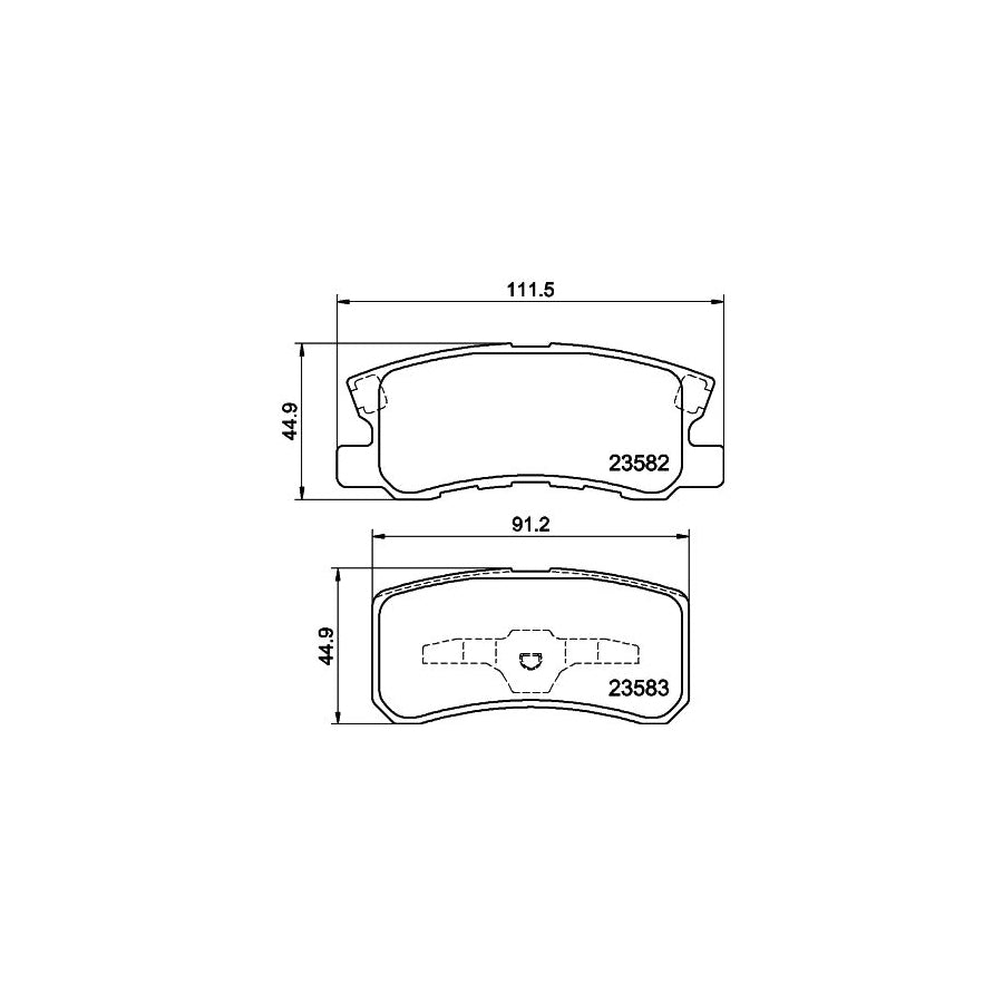 Hella 8DB 355 009 691 Brake Pad Set With Acoustic Wear Warning