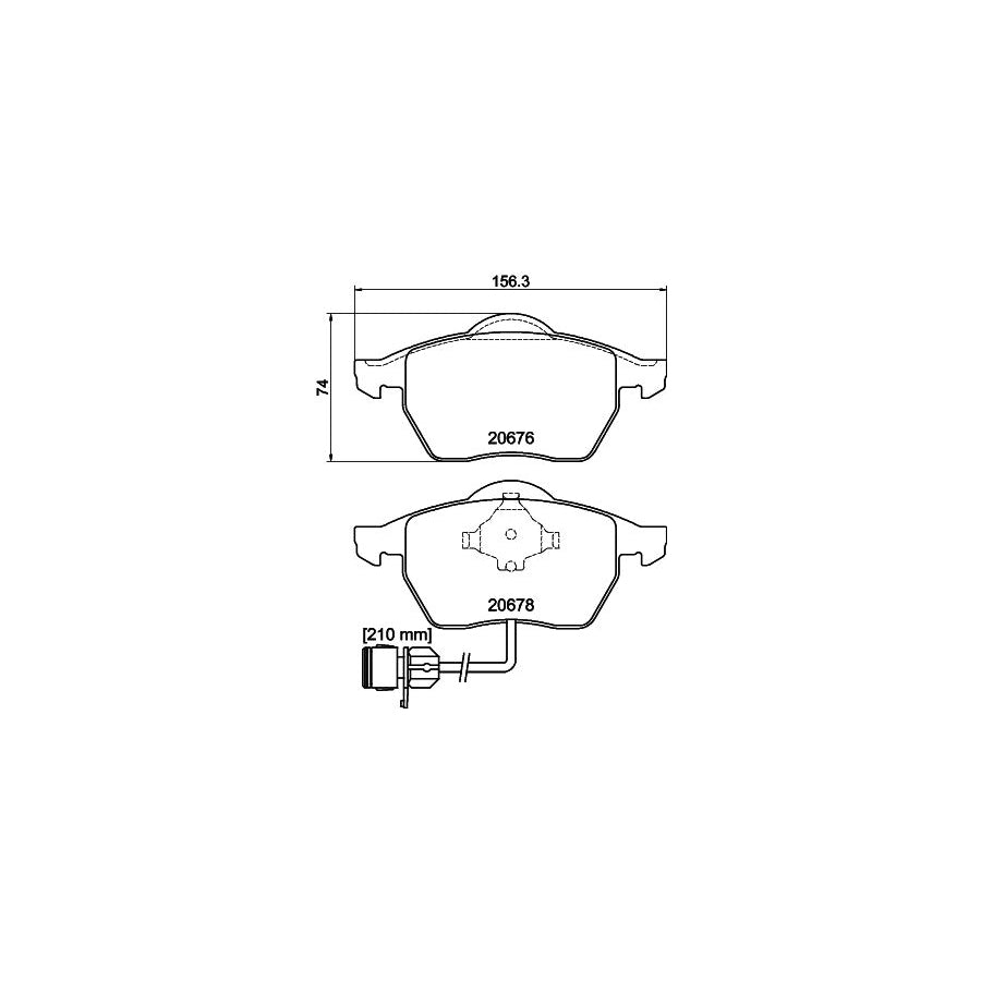 Hella 8DB 355 007 461 Brake Pad Set With Integrated Wear Warning Contact