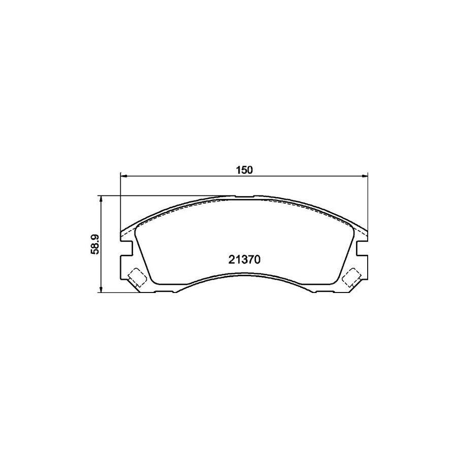 Hella 8DB 355 011 751 Brake Pad Set With Acoustic Wear Warning