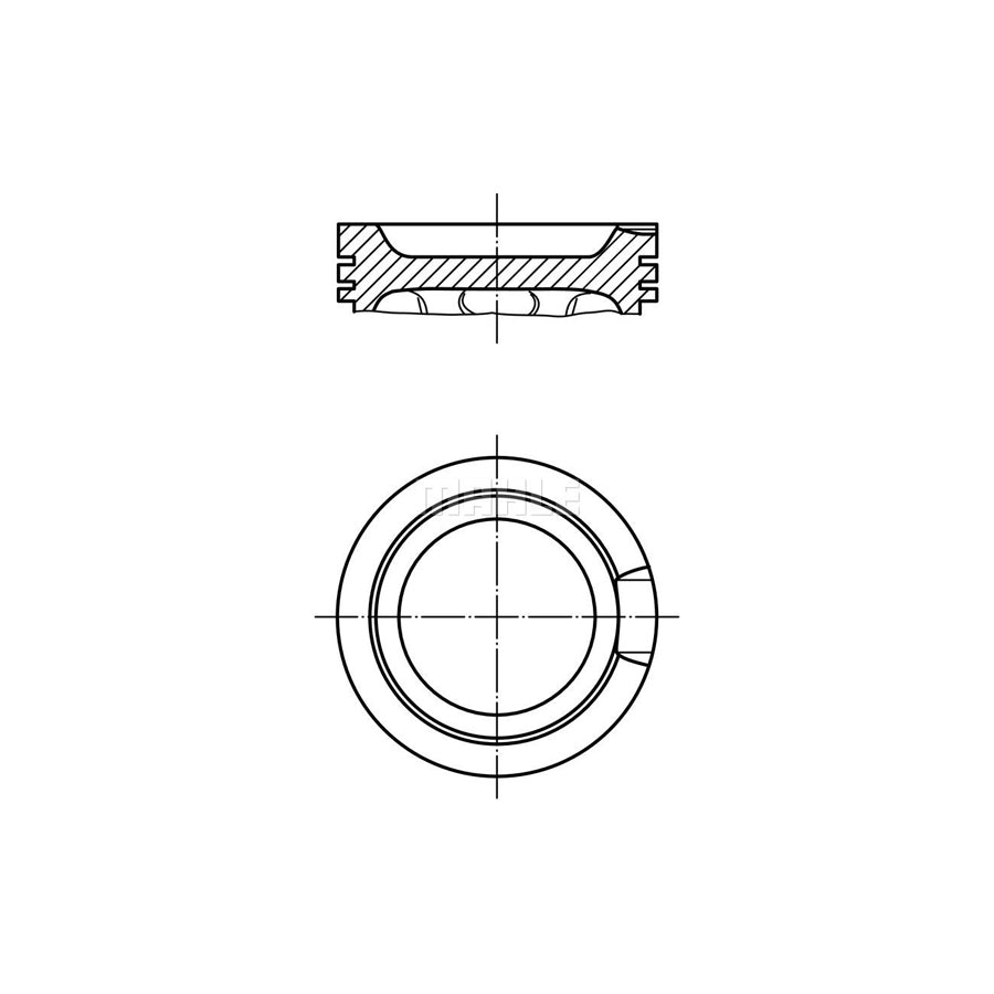 MAHLE ORIGINAL 033 16 01 Piston 81,26 mm, without cooling duct