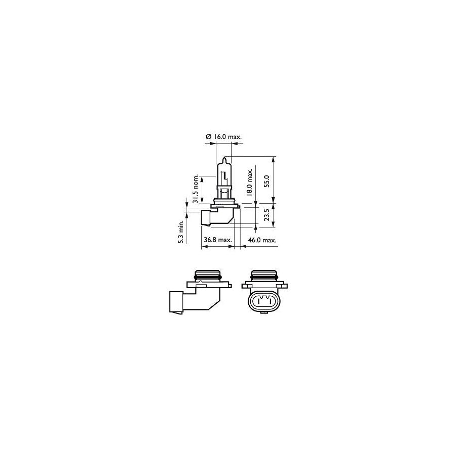 PHILIPS 9005XVPB1 Bulb, spotlight HB3 12V 60W P20d Halogen