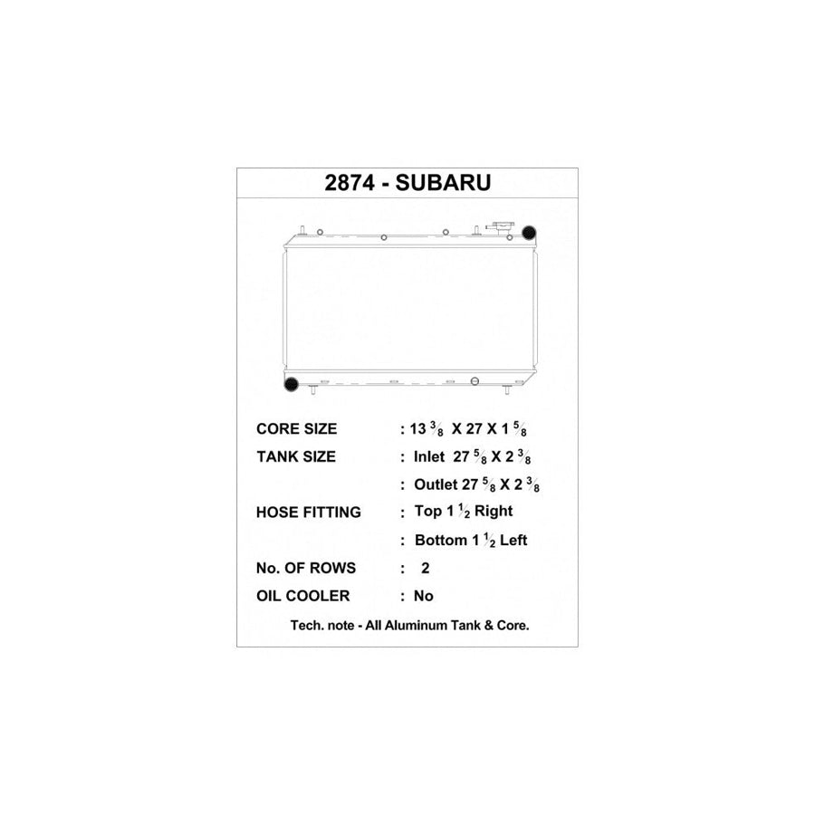 CSF Race Radiator For 93-98 Subaru Impreza (Incl. Outback Sport) | Duco Car Parts UK Car Parts