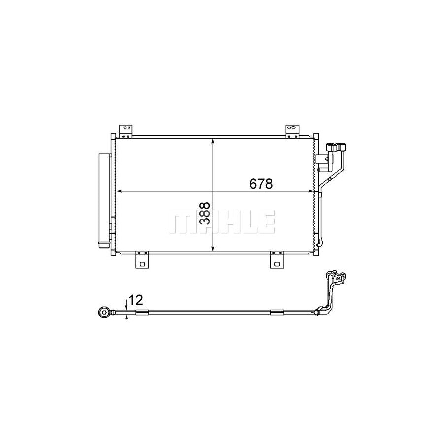 MAHLE ORIGINAL AC 865 000S Air conditioning condenser with dryer