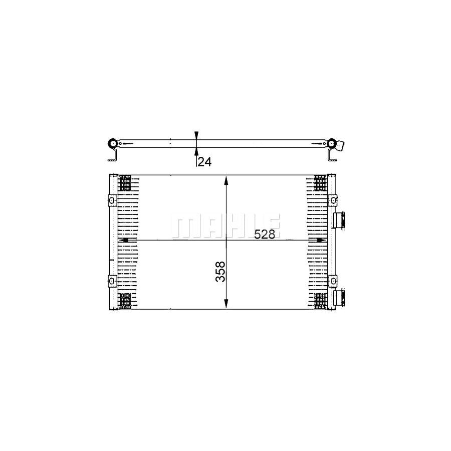 MAHLE ORIGINAL AC 389 000S Air conditioning condenser for CHRYSLER PT CRUISER without dryer