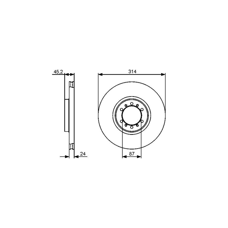 BOSCH 0 986 479 469 Brake Disc Vented Oiled