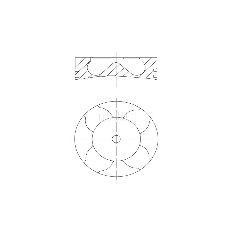 MAHLE ORIGINAL 010 16 01 Piston 82,4 mm, with cooling duct, with piston ring carrier