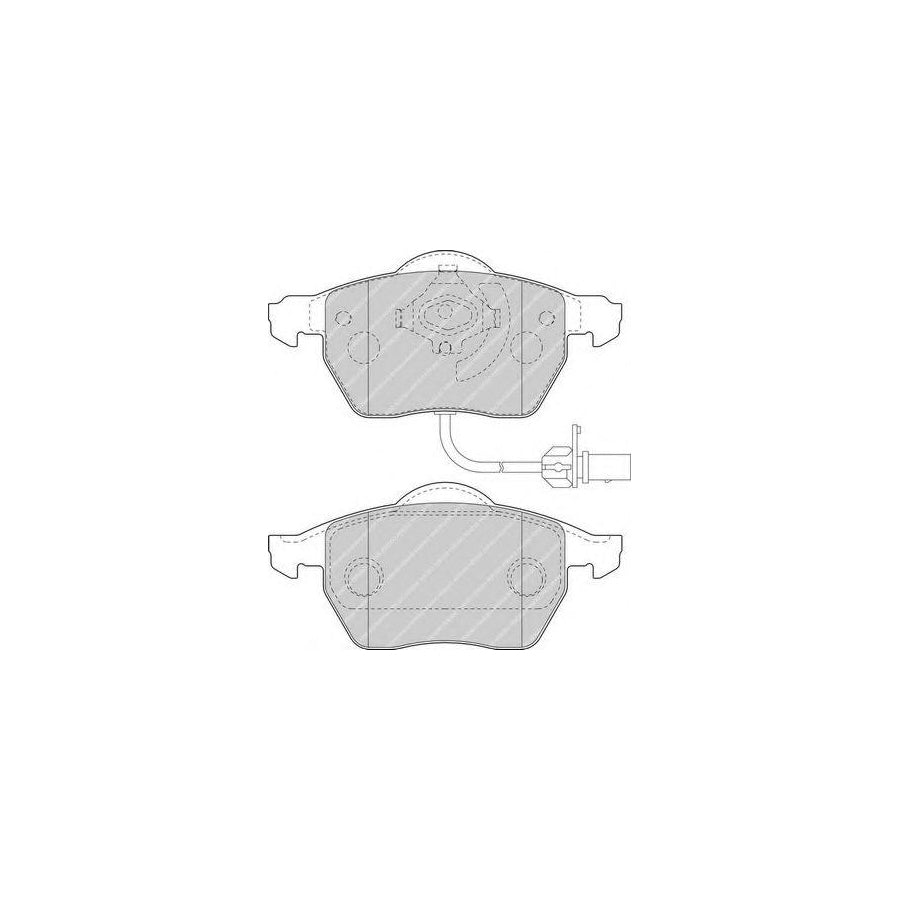 Ferodo Fqt1717 Brake Pad Set Front Axle Incl Wear Warning Contact