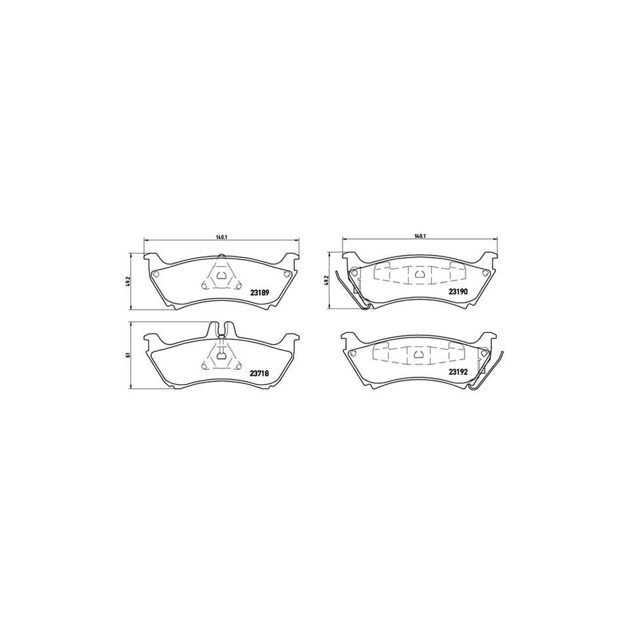 Brembo P 50 044 Brake Pad Set Suitable For Mercedes Benz Ml Class W163