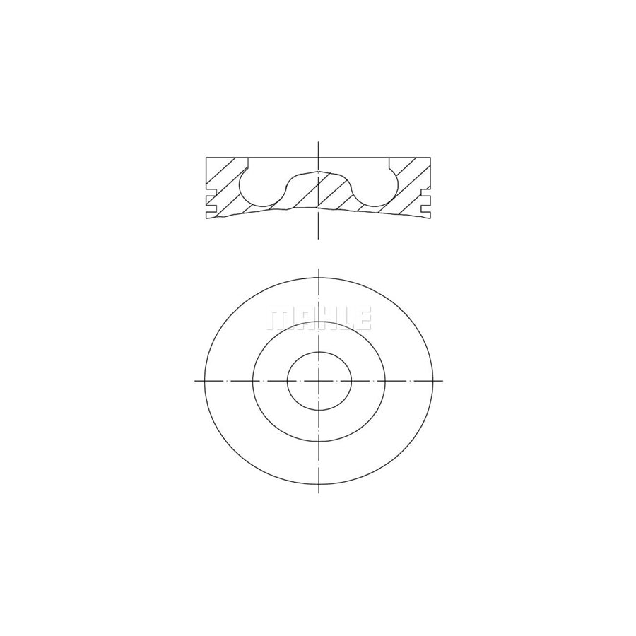 MAHLE ORIGINAL 016 07 00 Piston 86,0 mm, with cooling duct, with piston ring carrier
