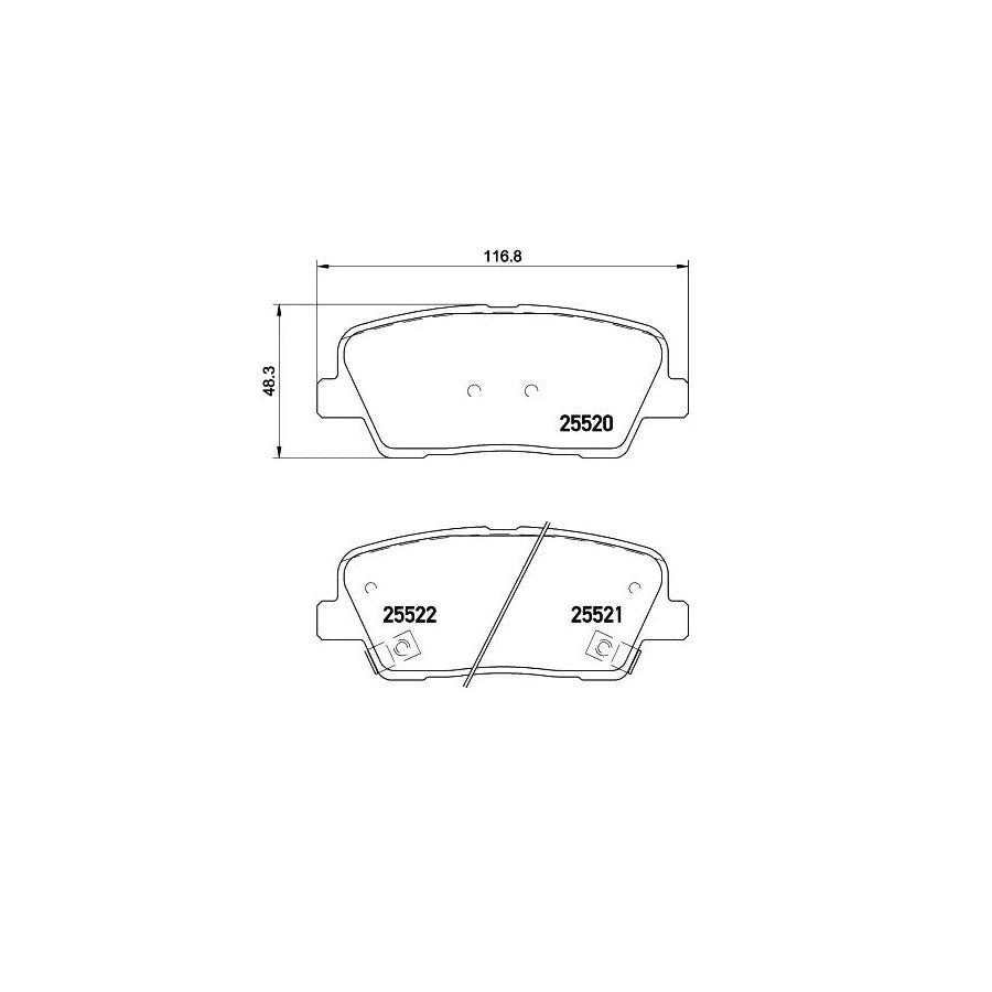 Brembo P 30 081 Brake Pad Set With Acoustic Wear Warning